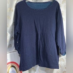 🎆 3/$10 Navy Polka Dot Women's Top